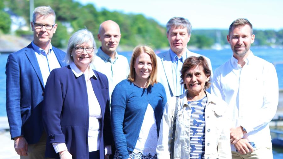 Styrelsen 2023 från vänster: Per Askling, Katarina Lindén, Richard Linnander, Anna Malmberg, Lars-Åke Hansson, Cecilia Mora, Anton Lindström,  Björn Gardarsson (ej med på bild))